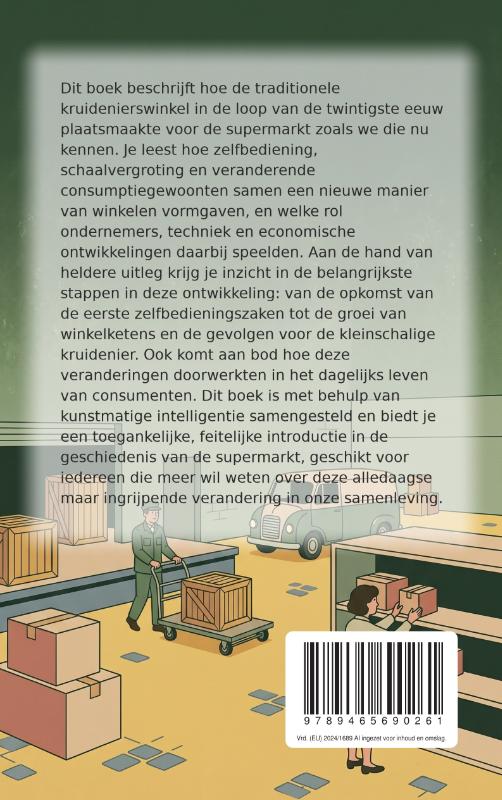 Achterkant van De Ontstaansgeschiedenis van de Supermarkt