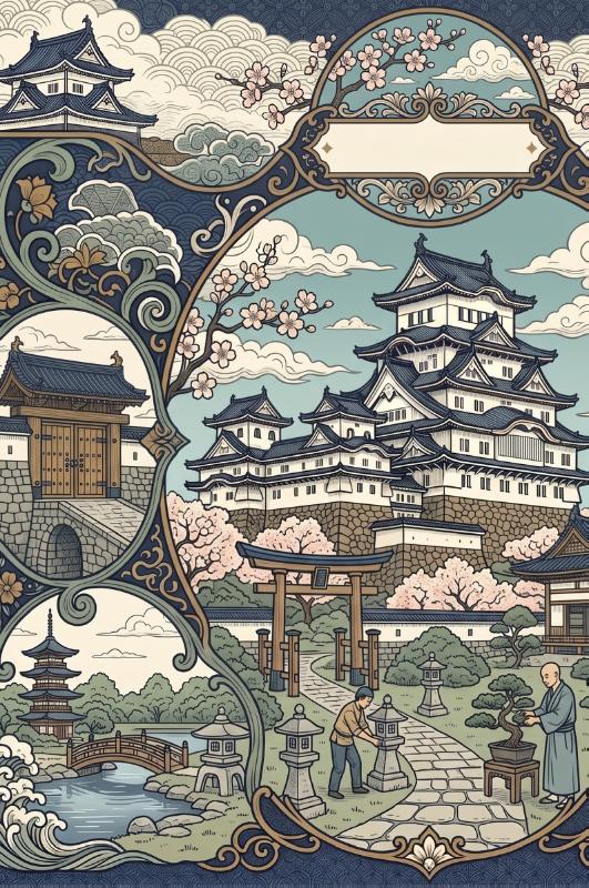Achterkant van Japanse kastelen