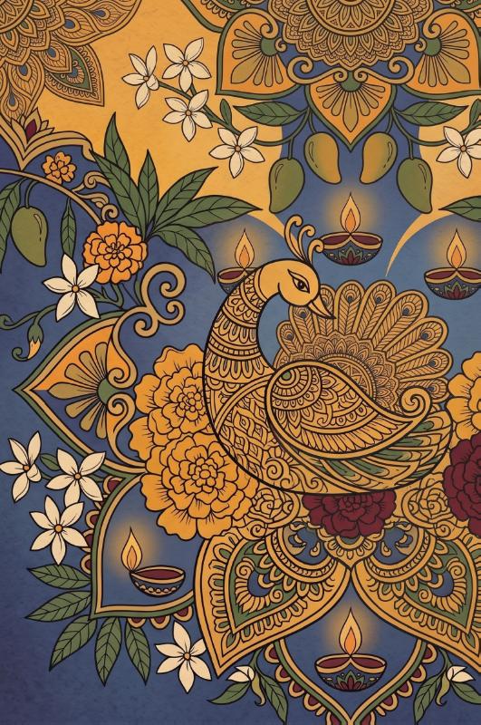 Achterkant van Rangoli