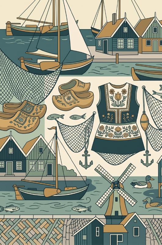 Achterkant van Volendam en Marken