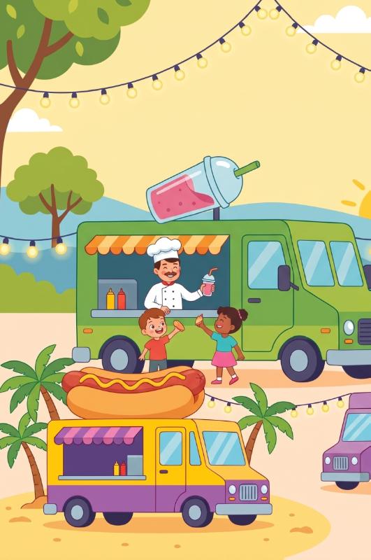 Achterkant van Foodtrucks