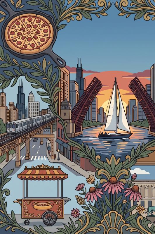Achterkant van Chicago