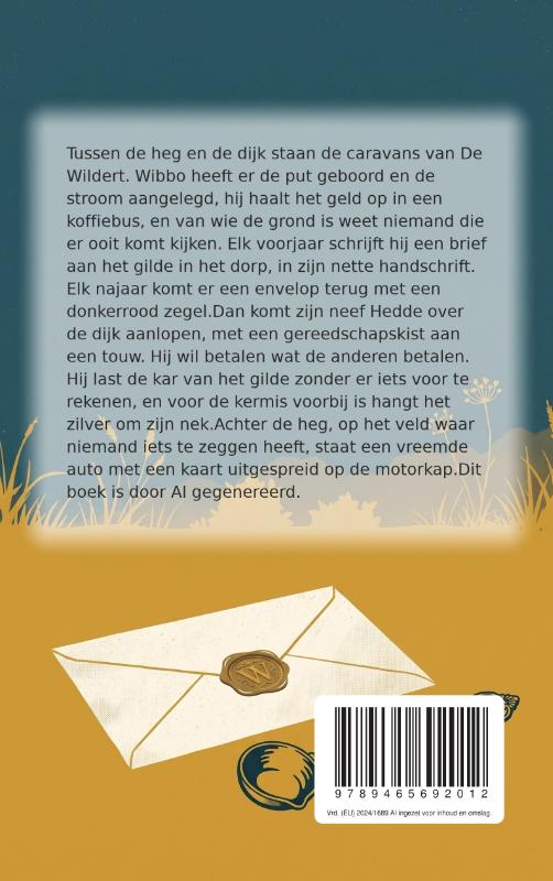 Achterkant van Van niemand die hier komt kijken