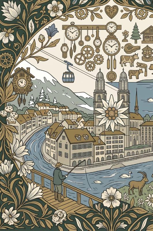 Achterkant van Zürich
