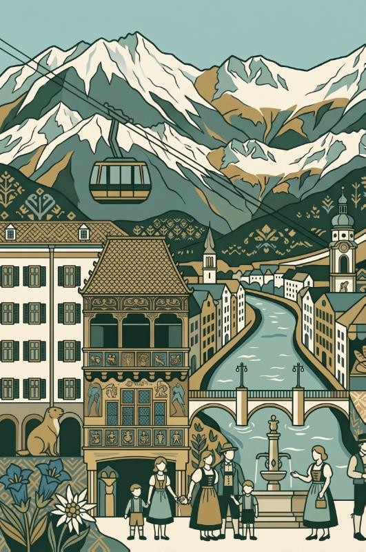 Achterkant van Innsbruck