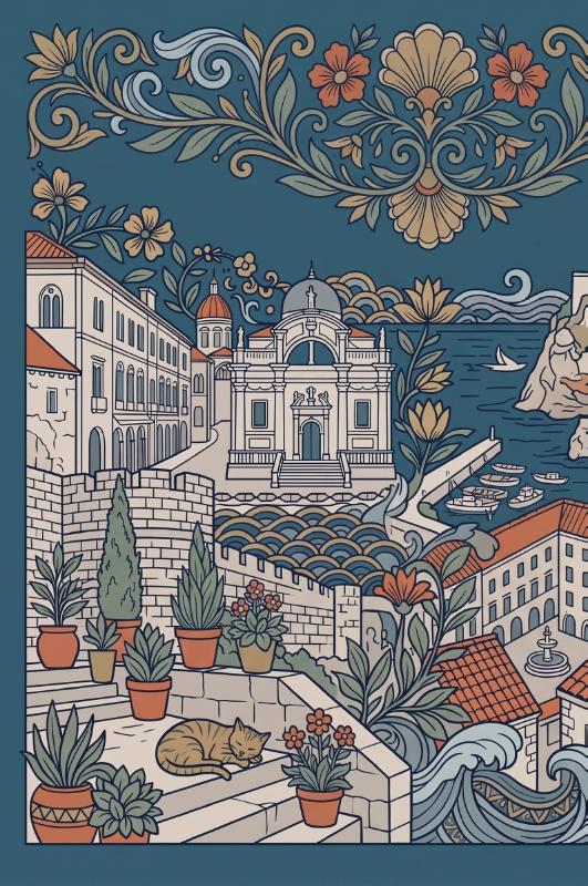 Achterkant van Dubrovnik