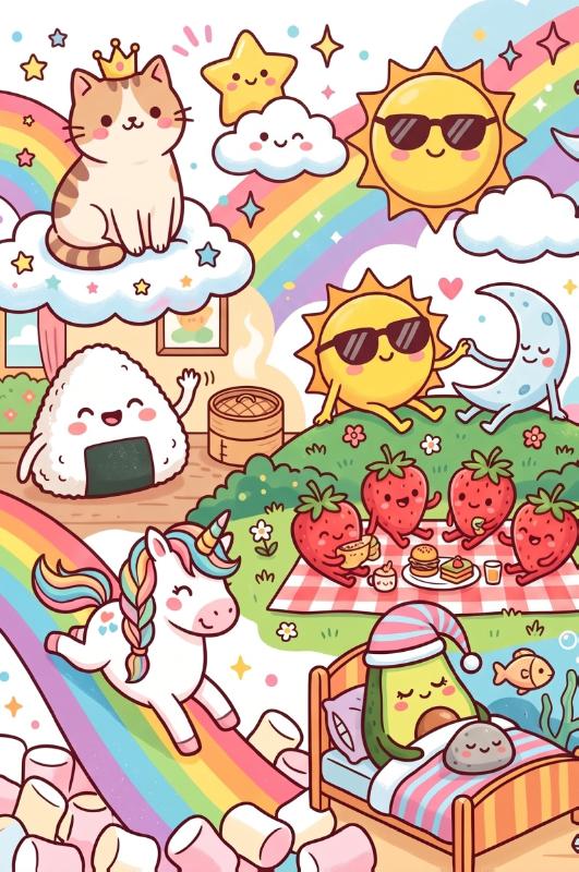 Achterkant van Kawaii