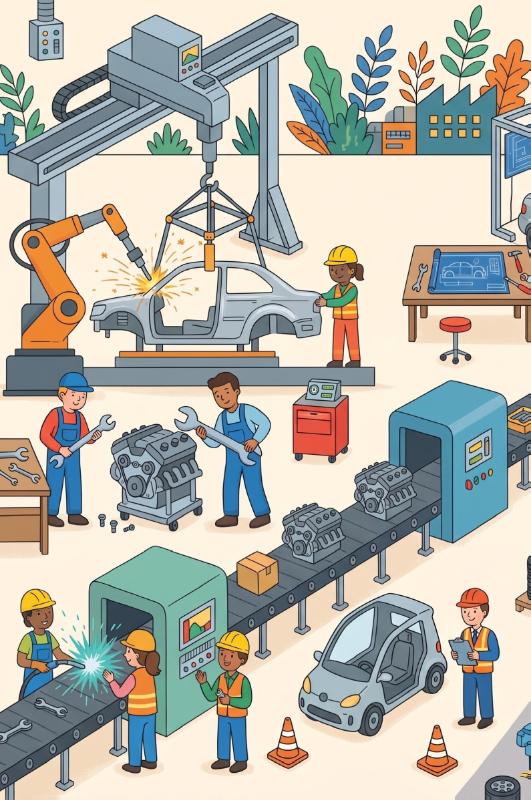 Achterkant van De autofabriek