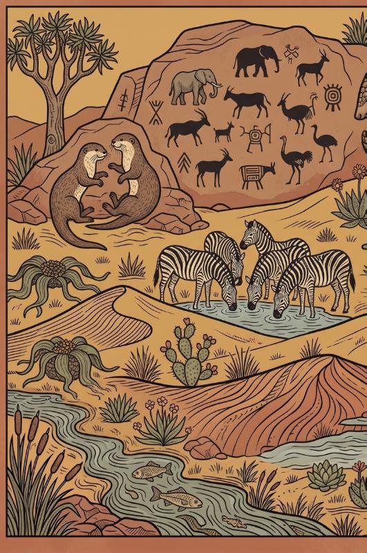 Achterkant van Namibië