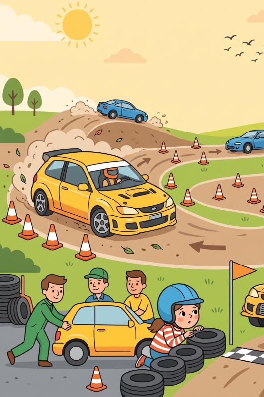 Achterkant van Autocross