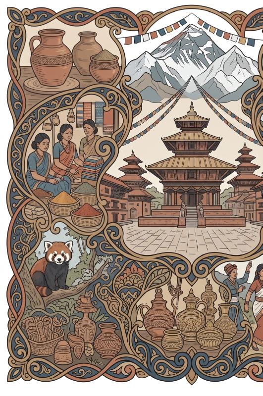 Achterkant van Nepal