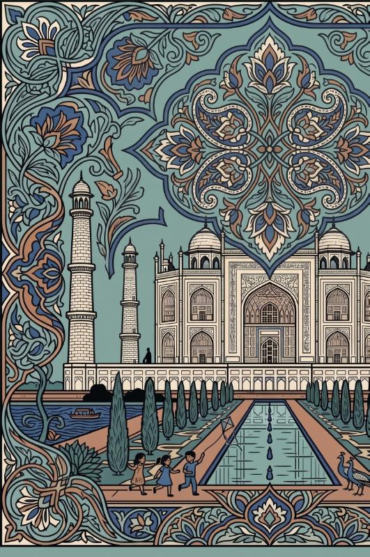 Achterkant van De Taj Mahal