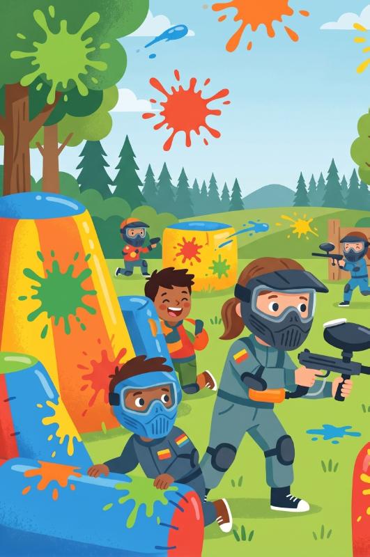 Achterkant van Paintball