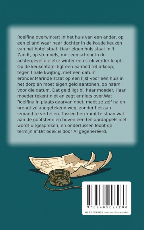 Achterkant van Een map met een touwtje eromheen