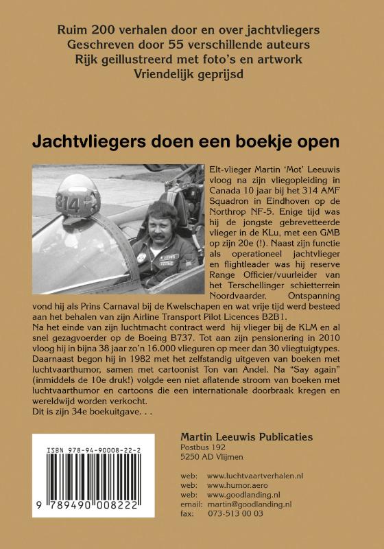 Achterkant van Jachtvliegers doen een boekje open