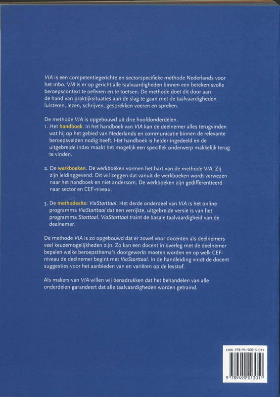 Achterkant van Werkboek
