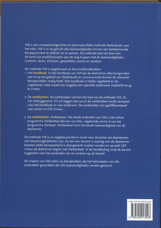 Achterkant van Werkboek