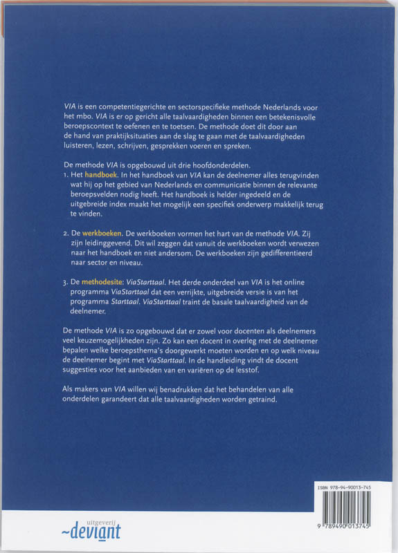 Achterkant van Werkboek