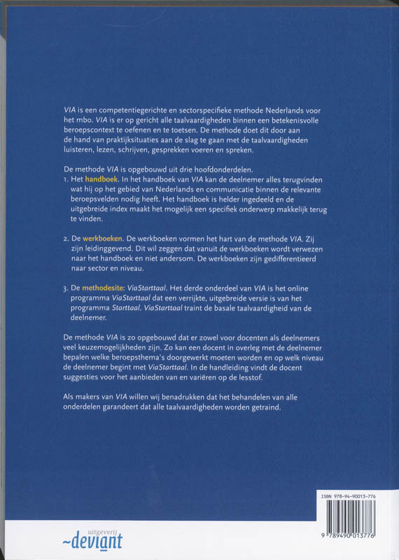 Achterkant van Orde & Veiligheid