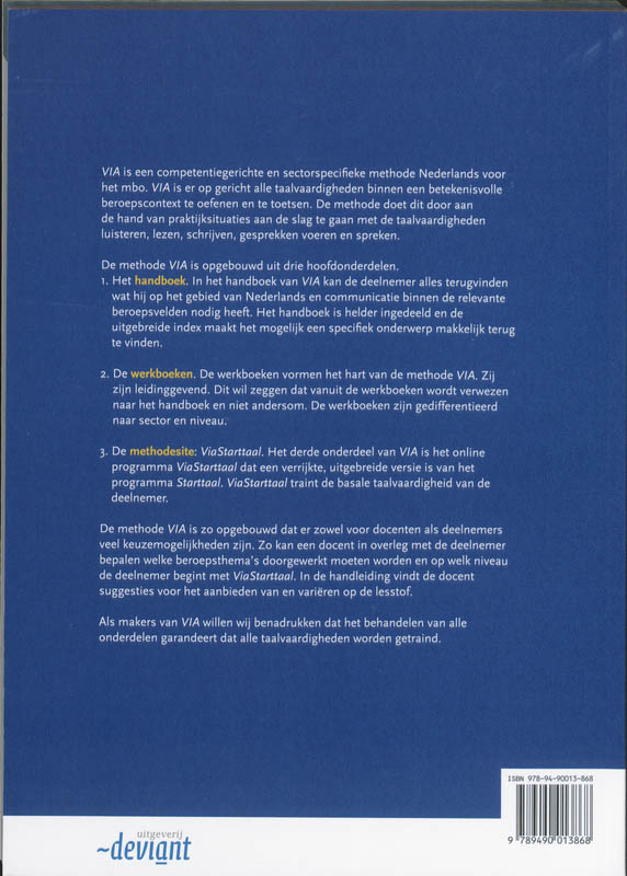 Achterkant van Werkboek