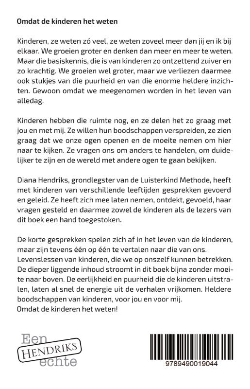 Achterkant van Omdat de kinderen het weten