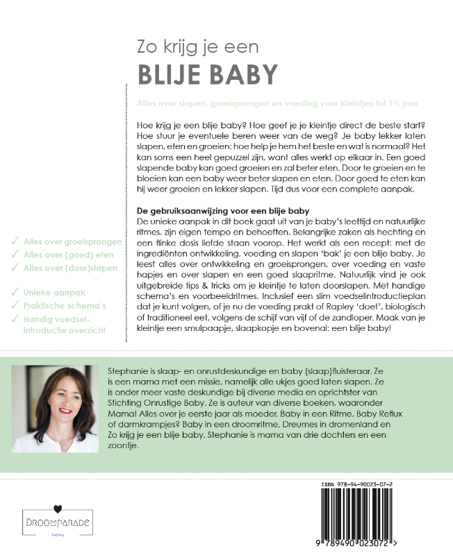 Achterkant van Zo krijg je een blije baby