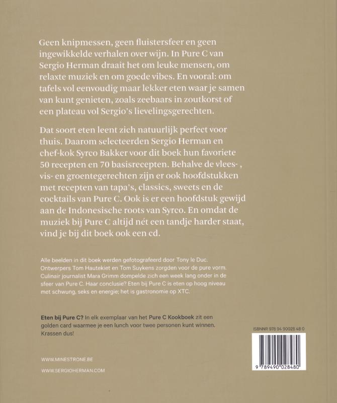 Achterkant van Het Pure C kookboek