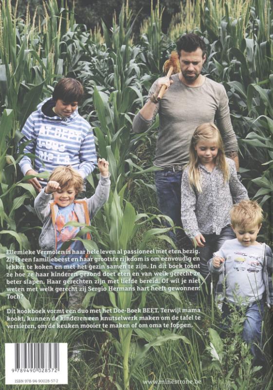 Achterkant van Ellemieke's familie kookboek