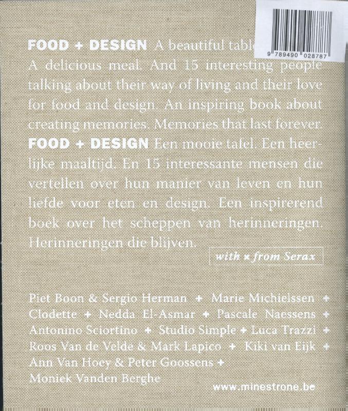 Achterkant van Food + design
