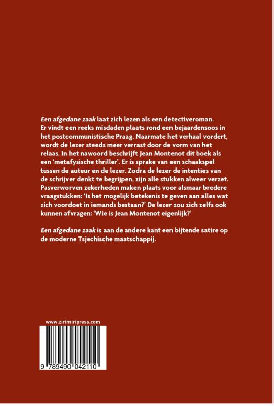 Achterkant van Een afgedane zaak