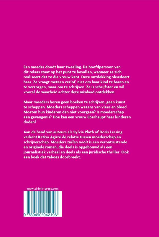 Achterkant van Moeders zullen nooit