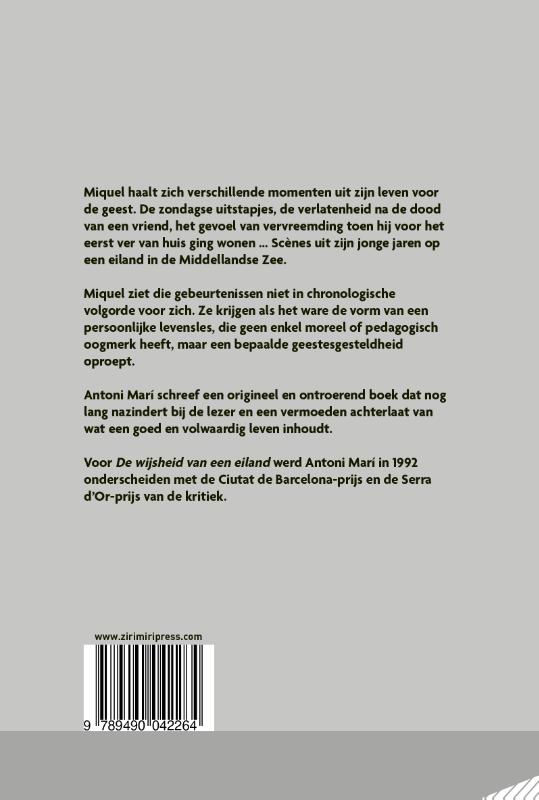Achterkant van De wijsheid van een eiland