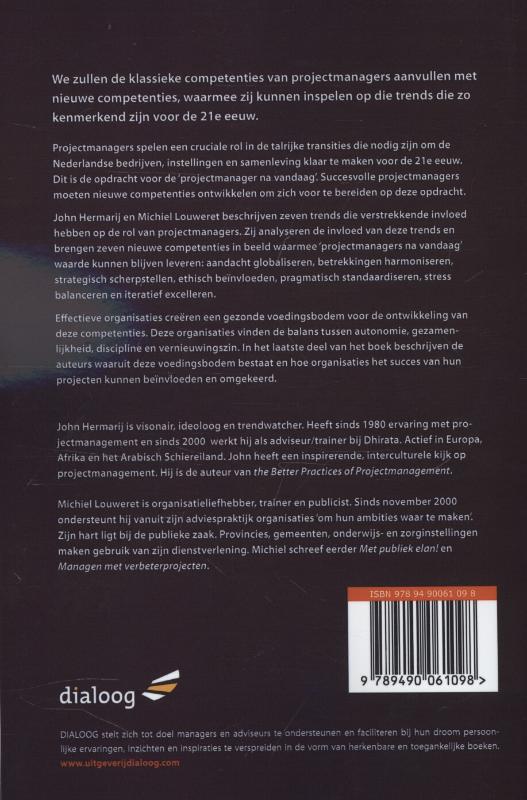 Achterkant van Projectmanagement na vandaag