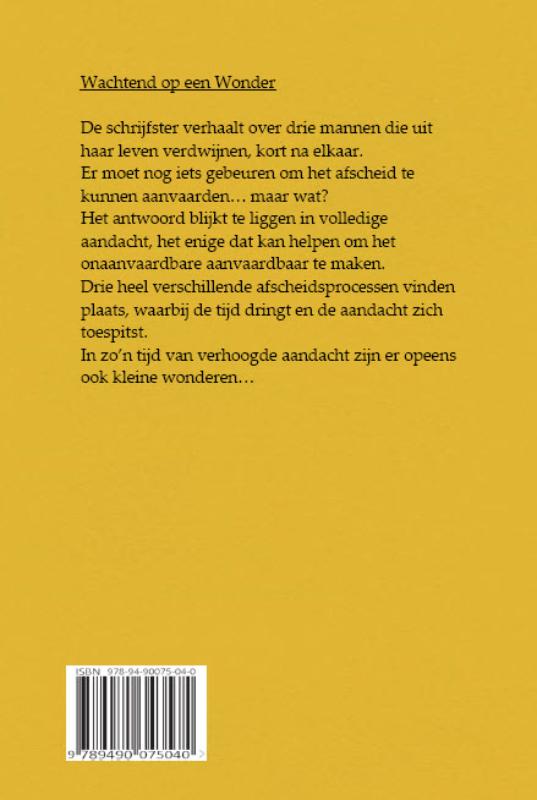 Achterkant van Wachtend op een wonder