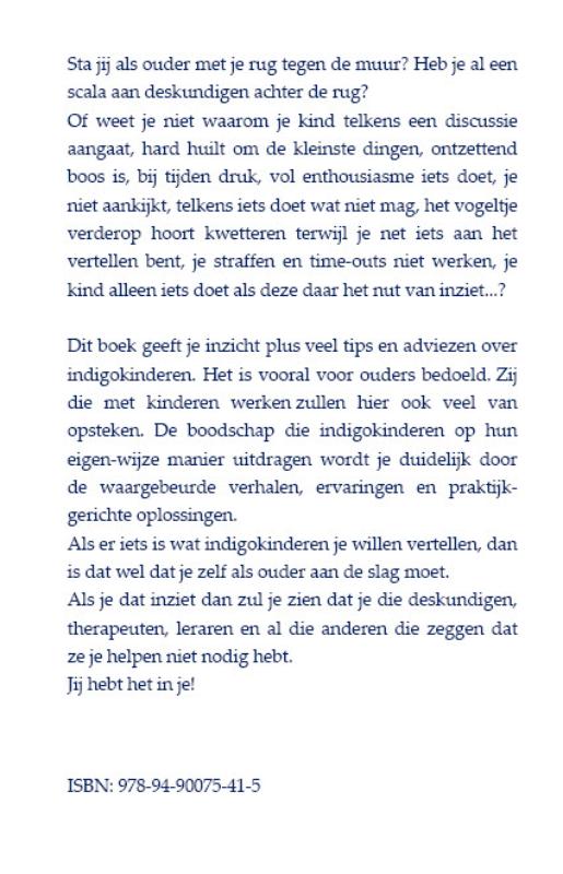 Achterkant van Indigo Explosie