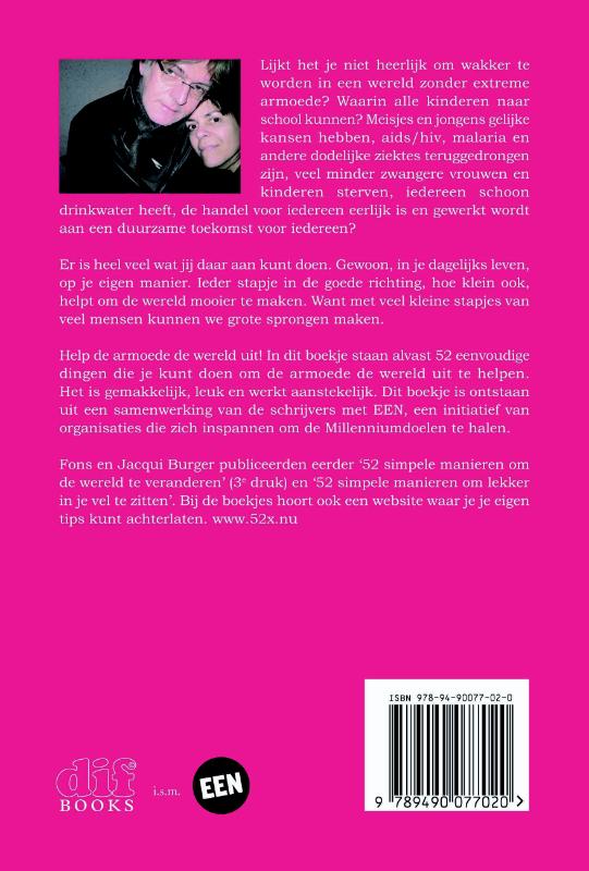 Achterkant van 52 simpele manieren om armoede de wereld uit te helpen