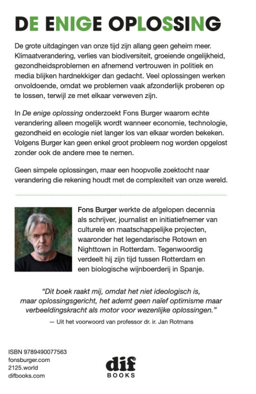 Achterkant van De enige oplossing
