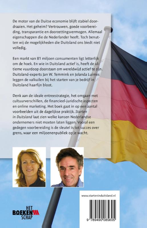 Achterkant van Starten in Duitsland