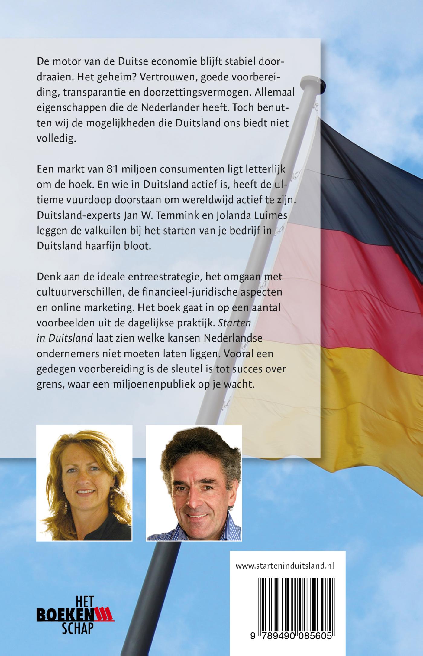 Achterkant van Starten in Duitsland