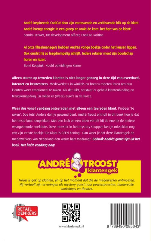Achterkant van Aan tevreden klanten heb je niets