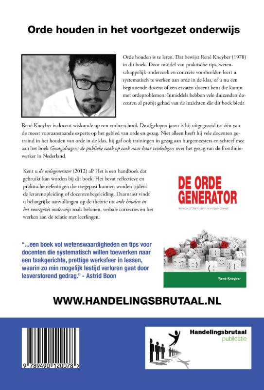 Achterkant van Orde houden in het voortgezet onderwijs