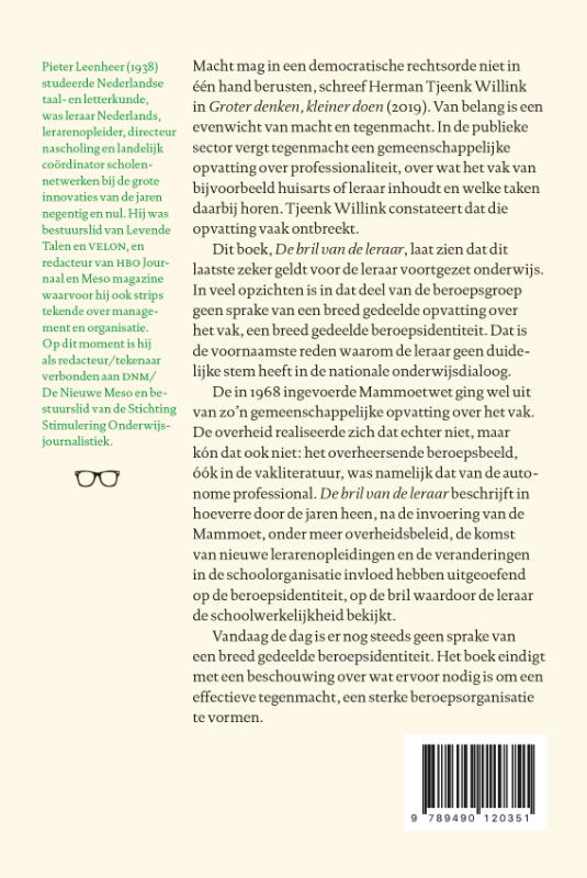 Achterkant van De bril van de leraar