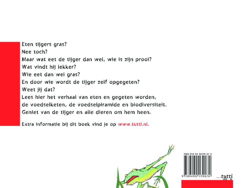 Achterkant van Eten tijgers gras?