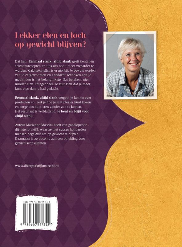 Achterkant van Eenmaal slank altijd slank