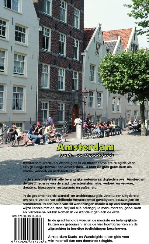 Achterkant van Amsterdam stads- en wandelgids