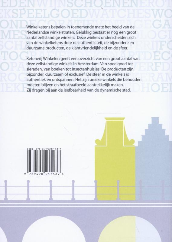 Achterkant van Ketenvrij winkelen Amsterdam