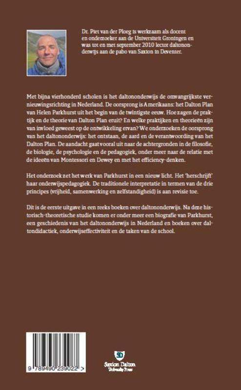 Achterkant van Dalton Plan