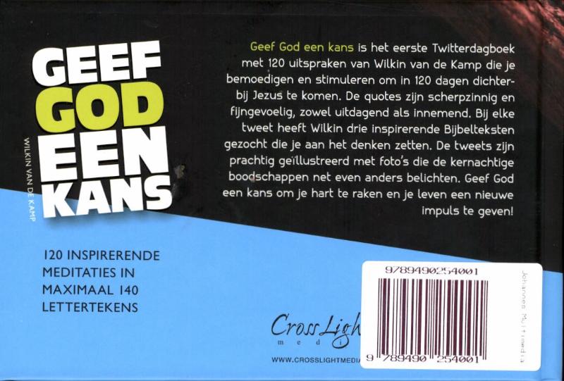 Achterkant van Geef God een kans