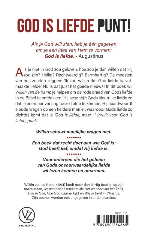 Achterkant van God is liefde punt!