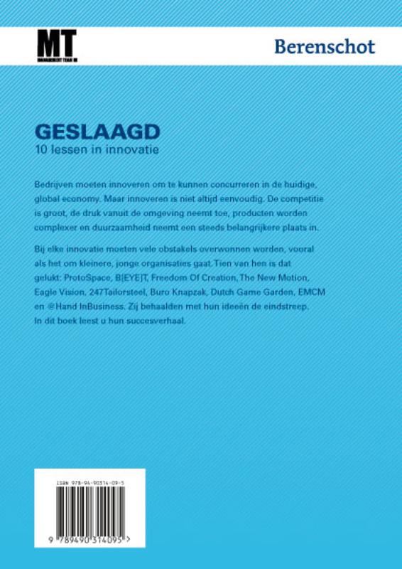 Achterkant van Geslaagd